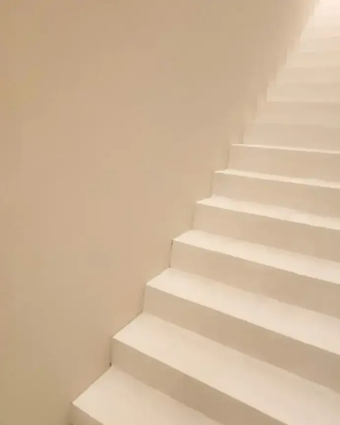 The staircase up to the loft
